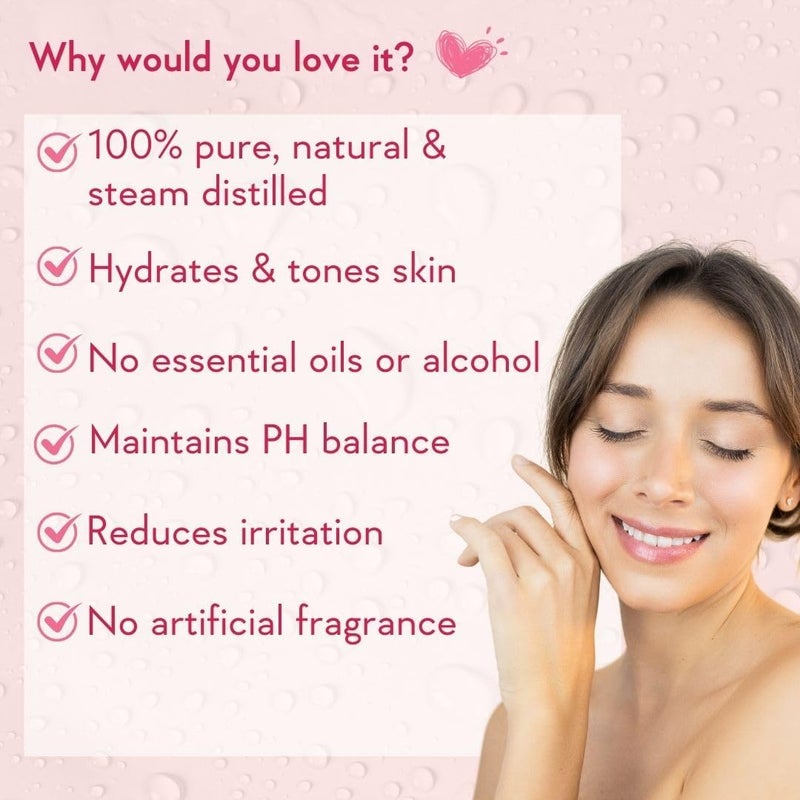 Elecsera Rose Water Face wash for Face Hydration Oil Control  Cleanses Pores For Men And Women Face Wash 50 ml - Image 3