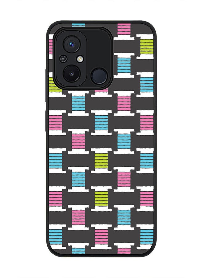 Stylizedd - Rugged Black edge case for Xiaomi Redmi 12C 4G, Slim fit Soft Case Flexible Rubber Edges Anti Drop TPU Gel Thin Cover -  Thread Roll - Image 1