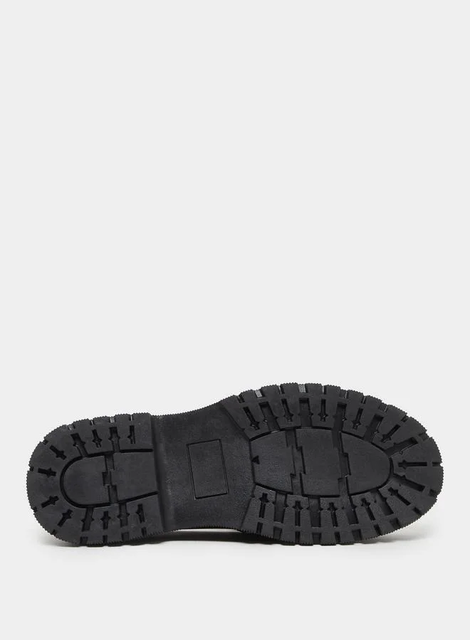 Styli Styli Quilted Block Heel Slip On Shoes
