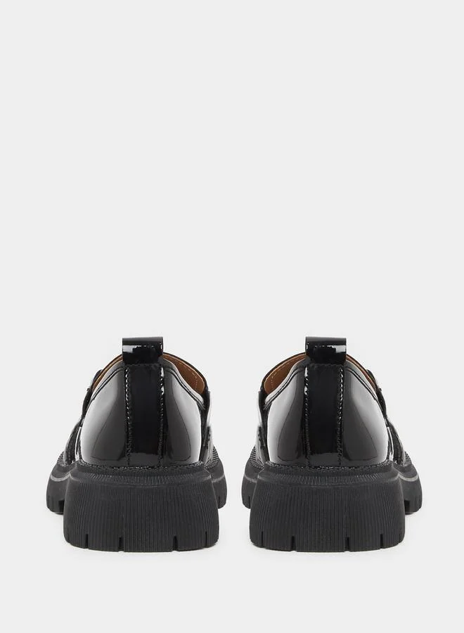 Styli Styli Quilted Block Heel Slip On Shoes
