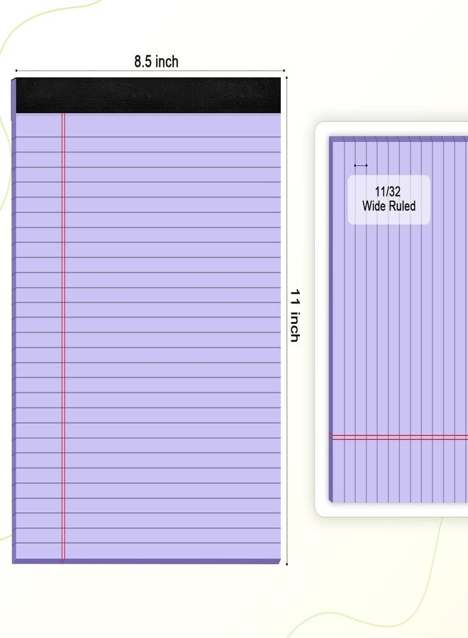 AILZFEI Colored Legal Pads 8.5 x 11 Note Pads 8.5x11 inch, Wide Ruled Clear Print Writing Pads 30 Sheets/Pad, 80gsm Colored Paper, Perforated Notepad with Sturdy Back (3 Pads) - Image 2