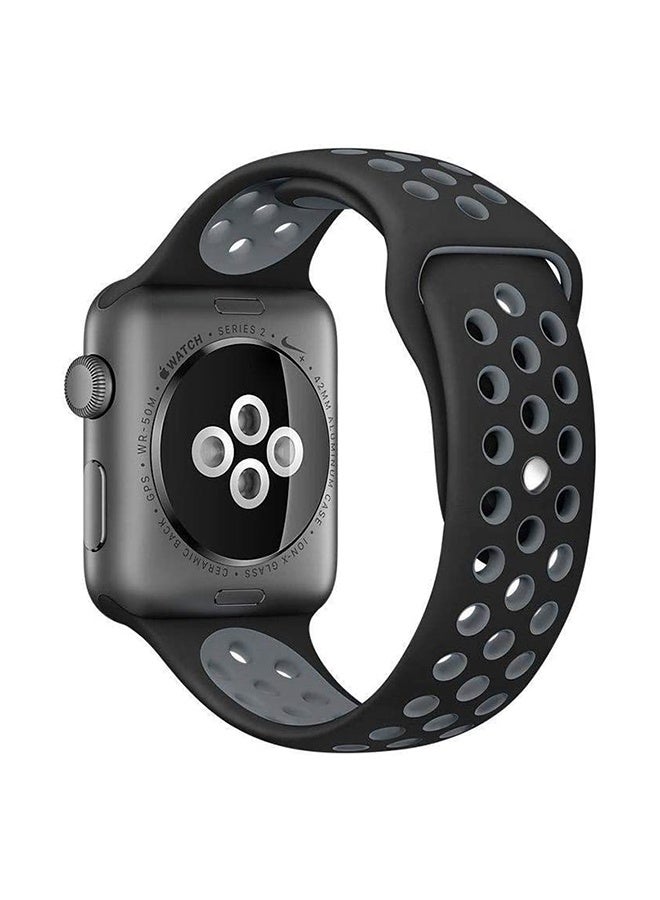 Beauenty Nike Dot Replacement Band For Apple Watch All Series Black/Grey - Image 1