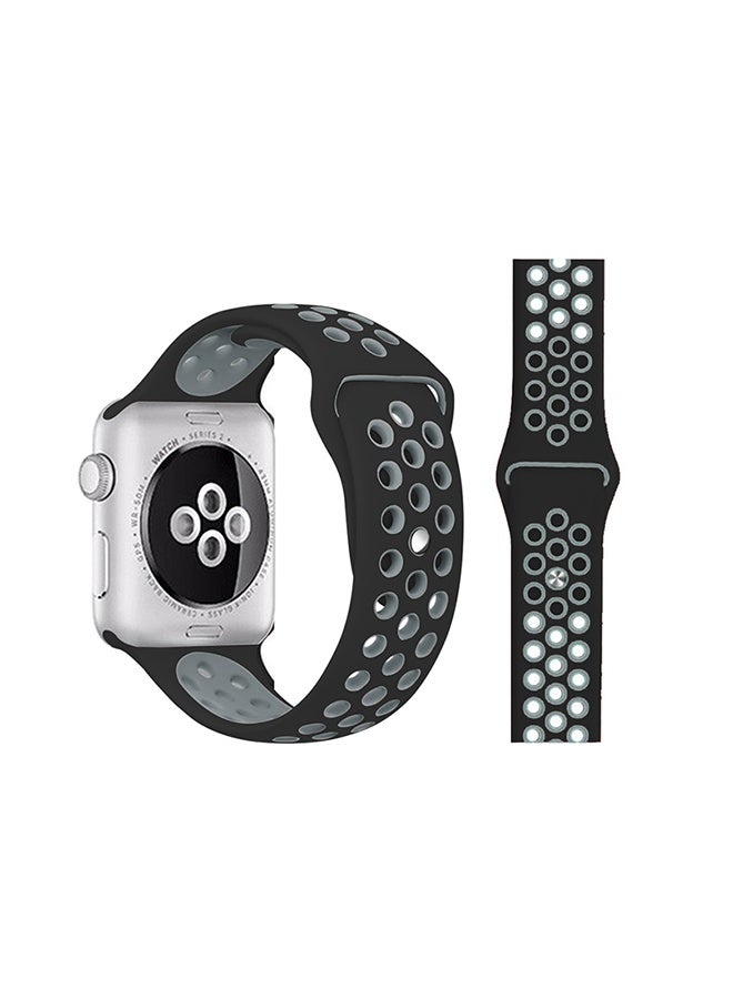 Beauenty Nike Dot Replacement Band For Apple Watch All Series Black/Grey - Image 2