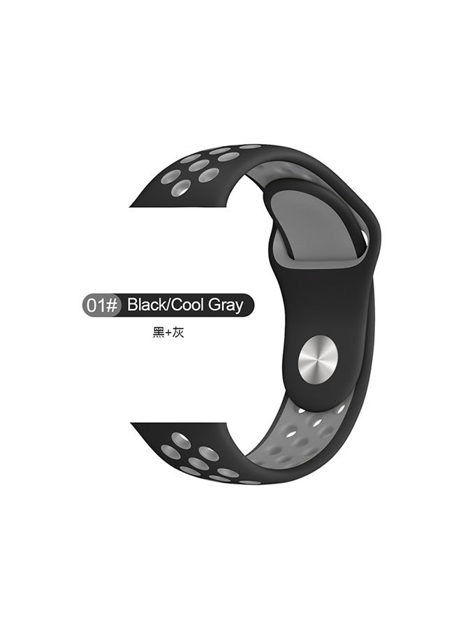 Beauenty Nike Dot Replacement Band For Apple Watch All Series Black/Grey - Image 3