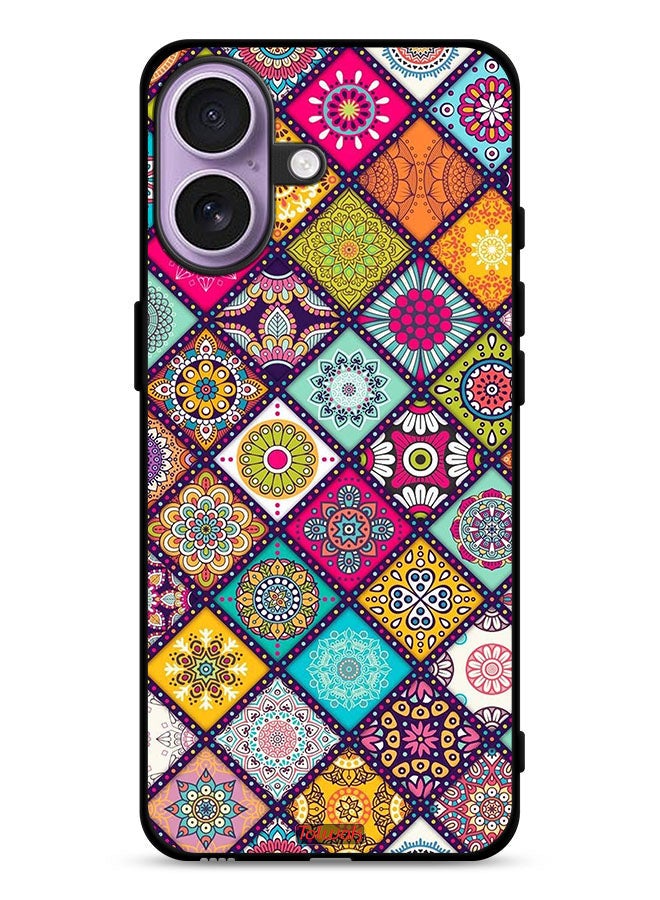 Tolwak Apple iPhone 17 Protective Case Cover Mandala Squares Pattern - Image 1