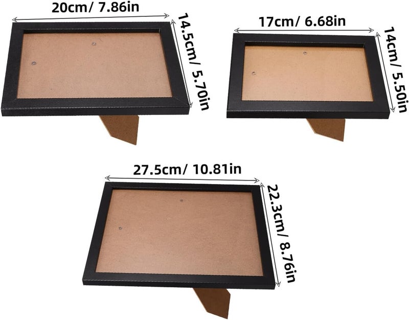 Wooden Picture Frames Wall Hanging Set 10pcs with Multi Size 4x6, 5x7, 8x10 Black DIY Photo Frame Holders for Home Decor and Artwork Display - Image 2