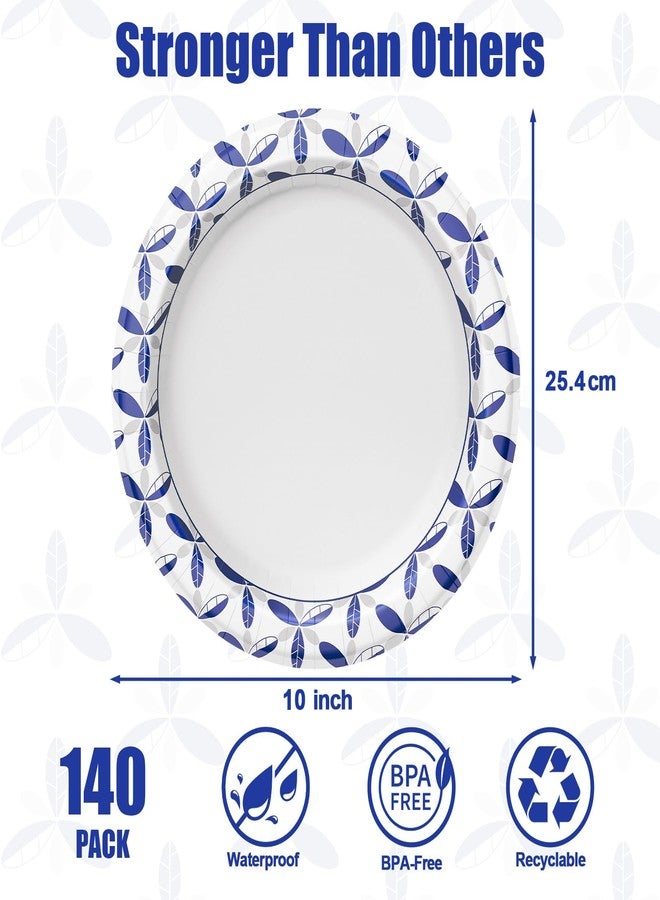 BYSNOW 140 Pack Paper Plates 10 inch, Disposable Heavy Duty Bulk Plates, Soak Proof for Dinner, Party, Birthday and Picnic - Image 3