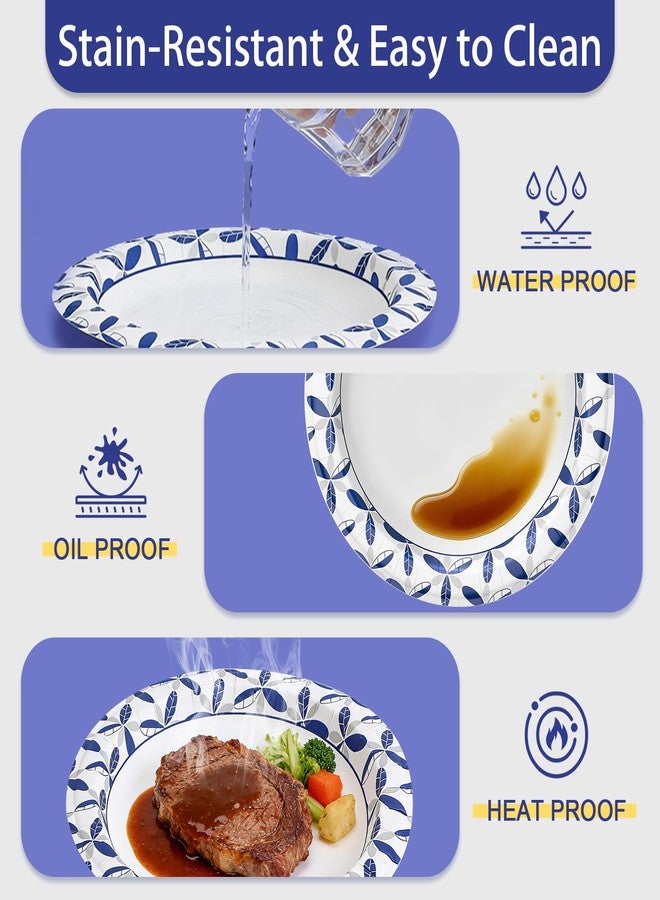 BYSNOW 140 Pack Paper Plates 10 inch, Disposable Heavy Duty Bulk Plates, Soak Proof for Dinner, Party, Birthday and Picnic - Image 2