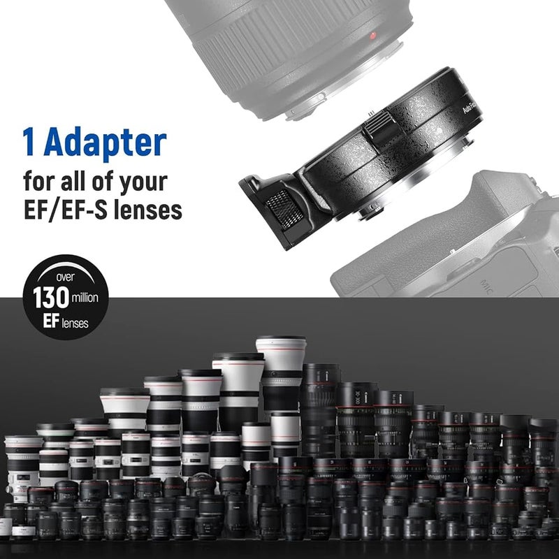 X spring EF to EOS R Mount Adapter, Full Frame Lens Converter with Auto Focus Support, Compatible with EF/EF-S Lenses to RF Mount Mirrorless Cameras - Image 5