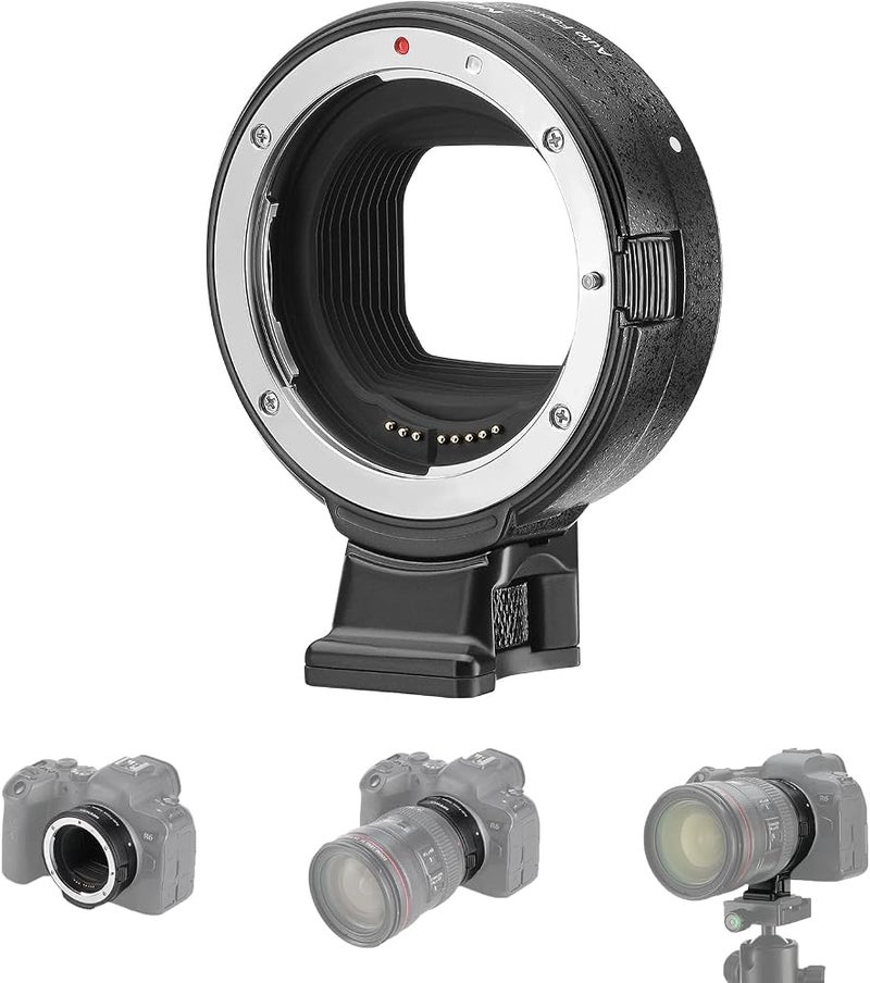 X spring EF to EOS R Mount Adapter, Full Frame Lens Converter with Auto Focus Support, Compatible with EF/EF-S Lenses to RF Mount Mirrorless Cameras - Image 1