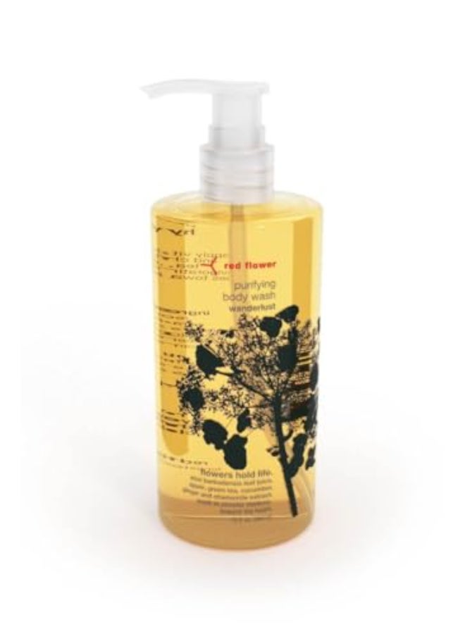 Red Flower Wanderlust Purifying Body Wash  Cleanse  Hydrate Botanical Shower Gel with Organic Fruit  Leaf Extracts for Hydrated Radiant Skin 10 oz - Image 1