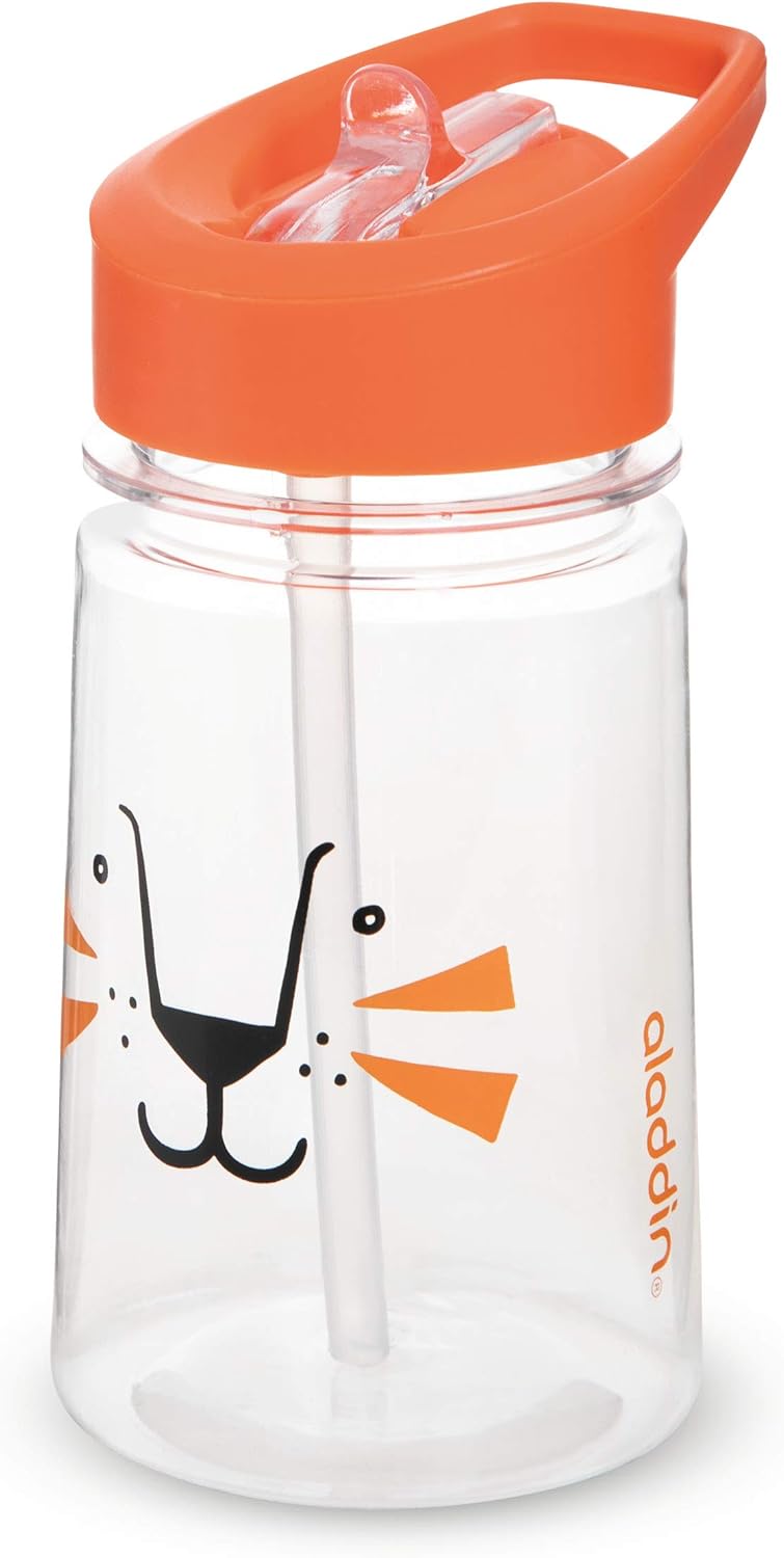 Aladdin Zoo Flip & Sip Water Bottle 0.43L - Lion Design for Kids - Image 1