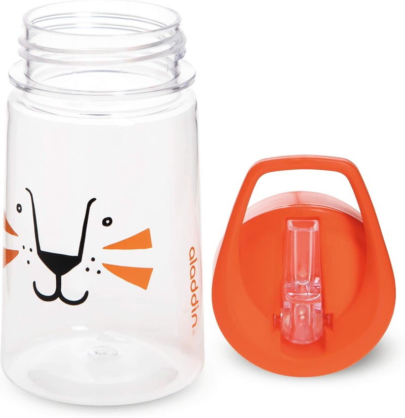 Aladdin Zoo Flip & Sip Water Bottle 0.43L - Lion Design for Kids - Image 4