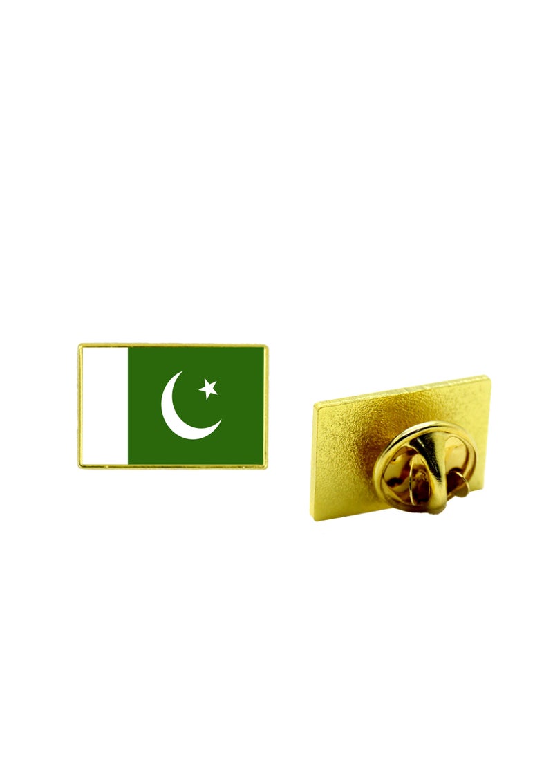 PRINTSHOP4ME - Pakistan National Flag Lapel Pins and Brooch Badge to show your patriotism for Pakistan  (Square Badge) - Image 1