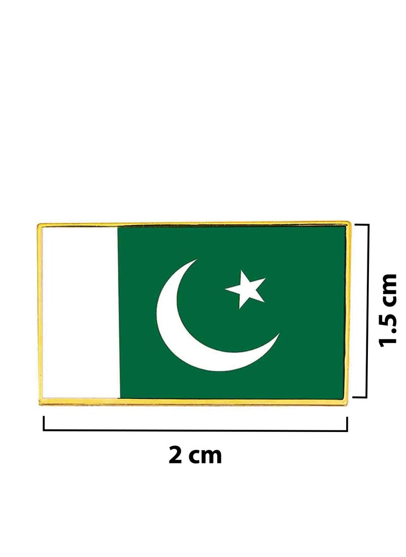 PRINTSHOP4ME - Pakistan National Flag Lapel Pins and Brooch Badge to show your patriotism for Pakistan  (Square Badge) - Image 1