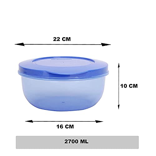 Cutting EDGE 600ml Eco-Storage Plastic Container & Organizer Set of 6 for Kitchen, Refrigerator, Lunch & Food Storage (Light Blue) - Image 2