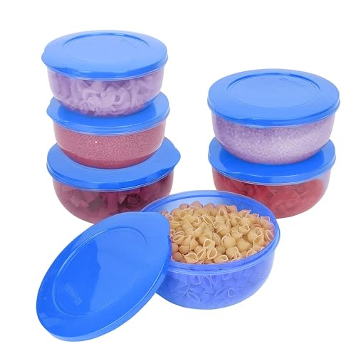 Cutting EDGE 600ml Eco-Storage Plastic Container & Organizer Set of 6 for Kitchen, Refrigerator, Lunch & Food Storage (Light Blue) - Image 1