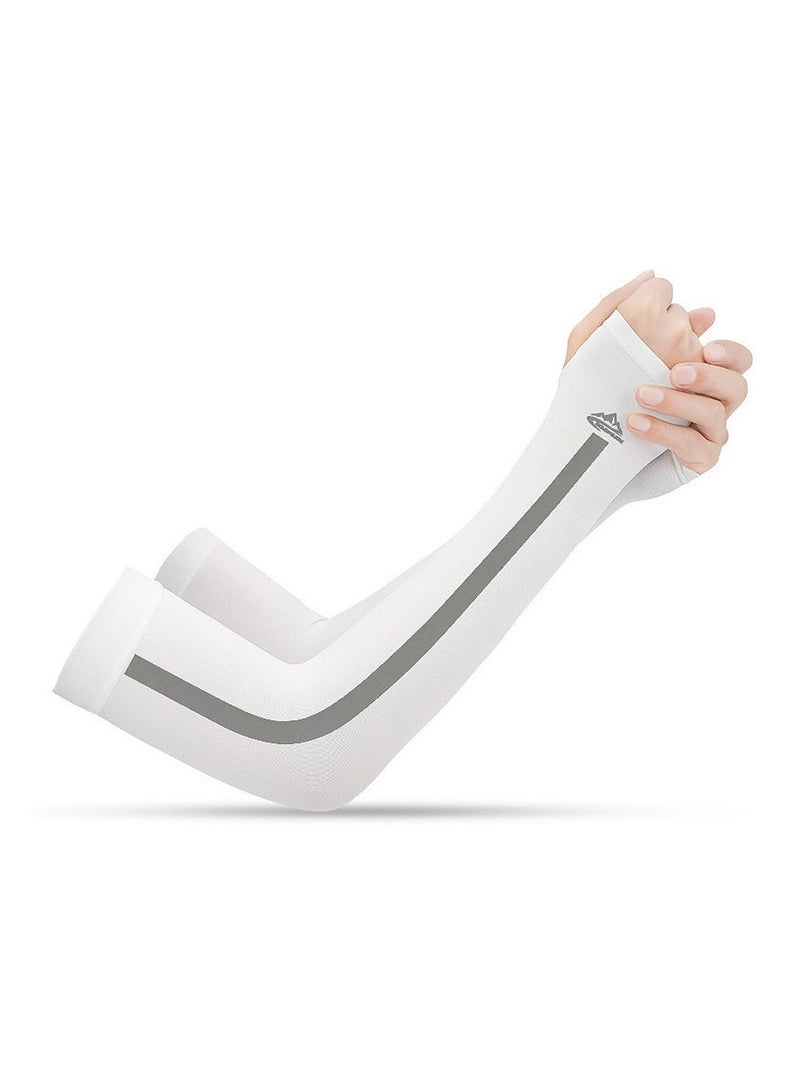 Goolsky Summer Ice Silk UV Protection Arm Sleeves – Unisex Outdoor Cycling Sports Sun Protection Sleeve 