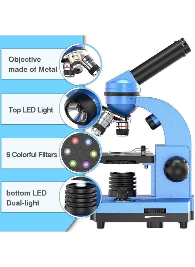 Emarth Microscope For Kids Beginners Children Student 40X 1000X Compound Microscopes With 52 Pcs Educational Kits  - Image 2