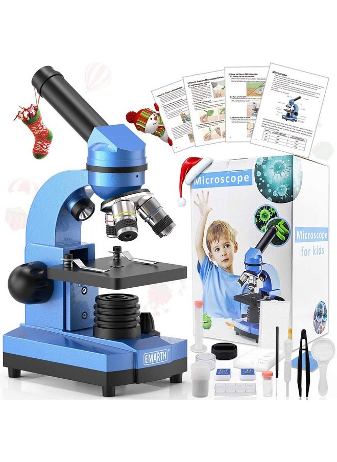 Emarth Microscope For Kids Beginners Children Student 40X 1000X Compound Microscopes With 52 Pcs Educational Kits  - Image 4