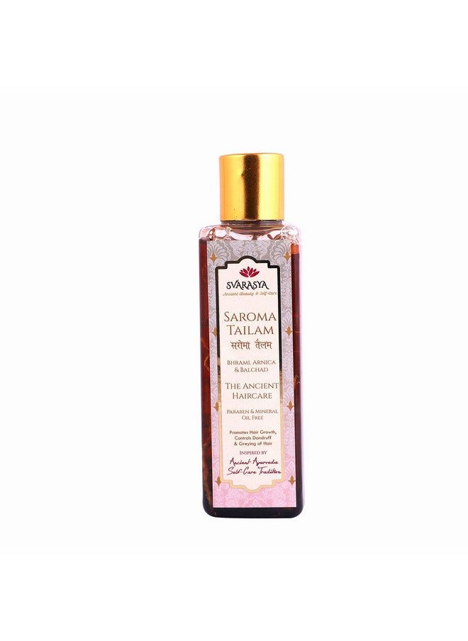 Svarasya - Saroma Tailam Herbs Infused Ayurvedic Hair Oil (Paraben And Mineral Oil Free) With Natural Ingredients (Oil 100 Ml) - Image 1