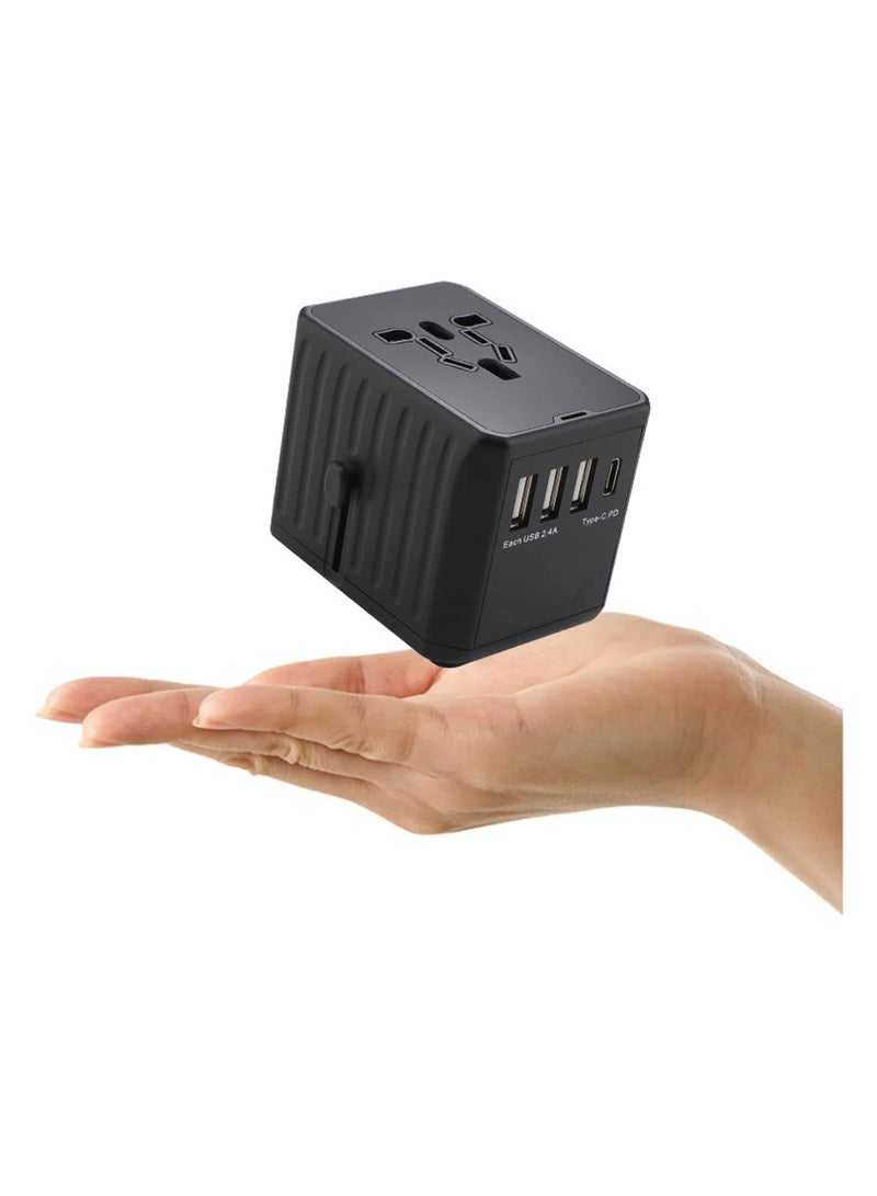 Multi-Function Power Adapter for Travel, International Power Conversion Connector, 3Type-A & 1Type-C,4USB Interface, Universal Standard in Uk, Usa, Australia - Image 4