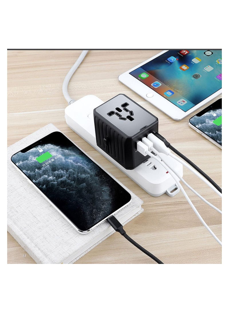 Multi-Function Power Adapter for Travel, International Power Conversion Connector, 3Type-A & 1Type-C,4USB Interface, Universal Standard in Uk, Usa, Australia - Image 2