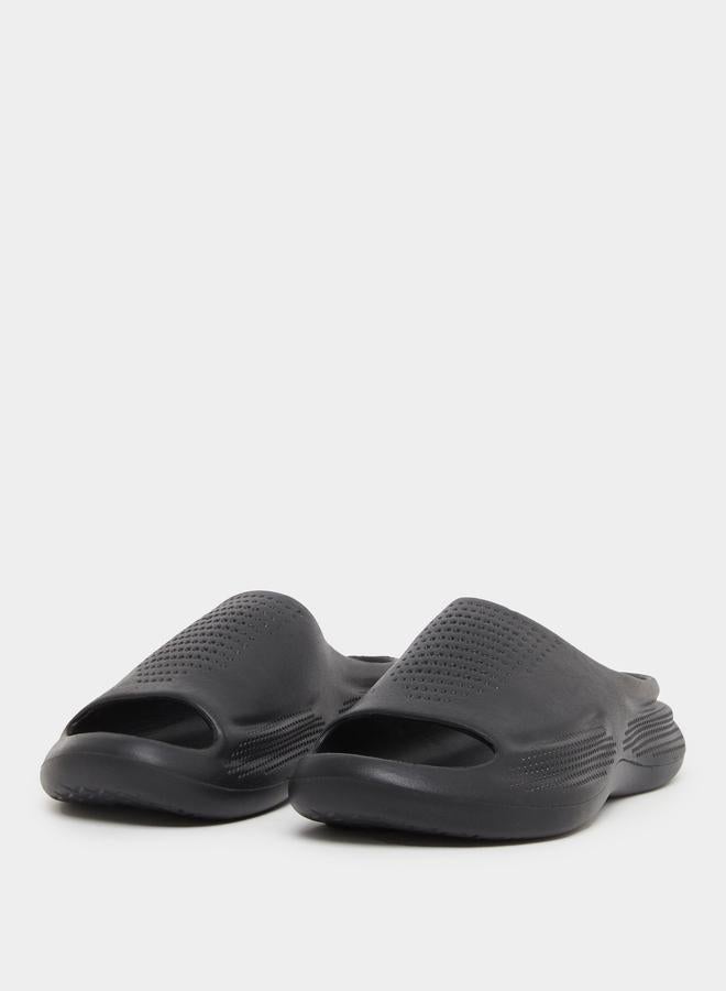 Styli Styli Perforated Open Toe Slip-On Slides  - Image 2
