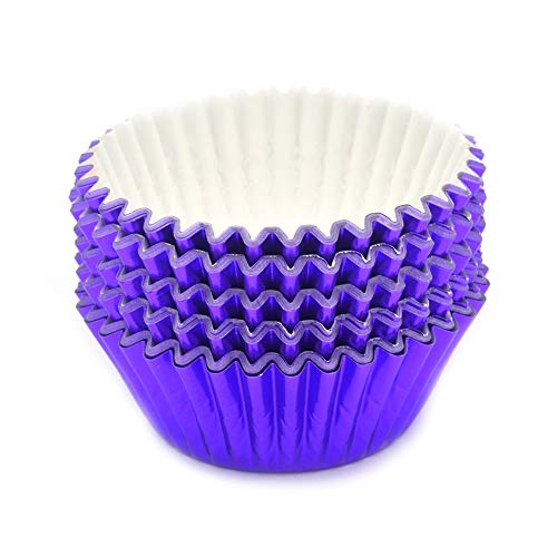 Mombake Standard Purple Foil Cupcake Liners Muffin Baking Cups for Party and More, 100-Count - Image 5