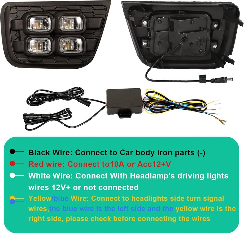 BreTrewri Daytime Running Fog Lights for Toyota 4Runner 2006-2009 with Turn Signal Function - Image 5