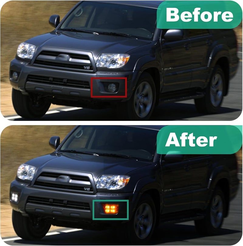 BreTrewri Daytime Running Fog Lights for Toyota 4Runner 2006-2009 with Turn Signal Function - Image 2