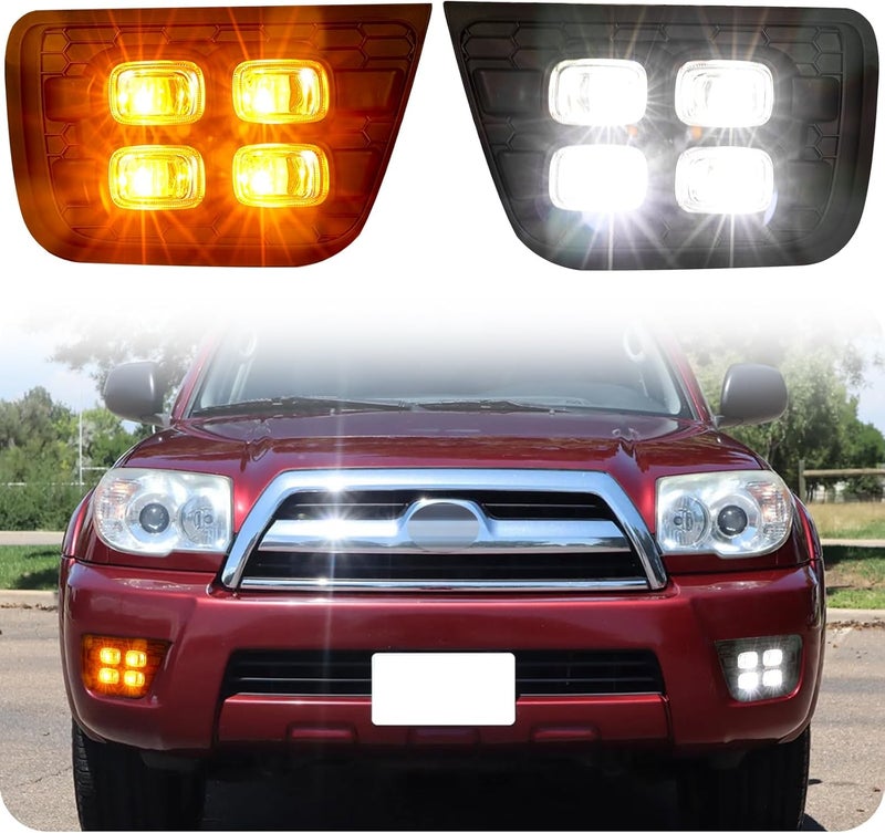 BreTrewri Daytime Running Fog Lights for Toyota 4Runner 2006-2009 with Turn Signal Function - Image 1