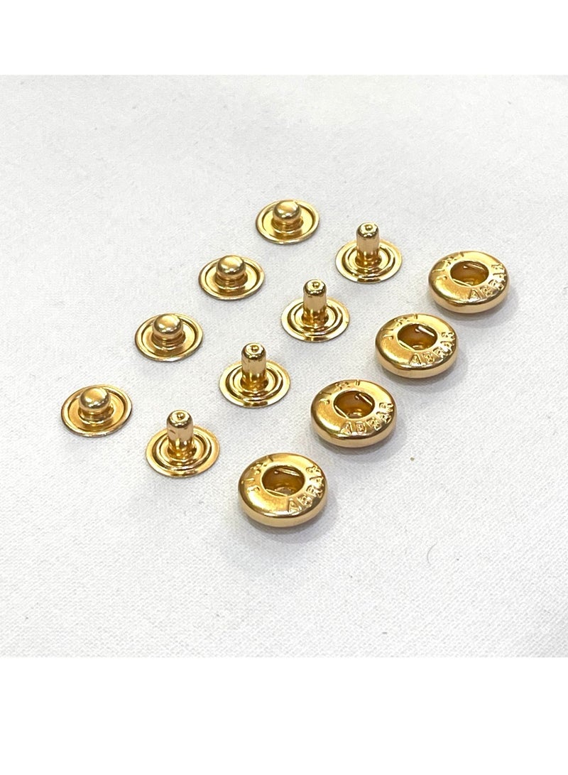 Abrar 8 Set Metal Snap Buttons For Men Saudi Thobe Size 12mm - Image 2