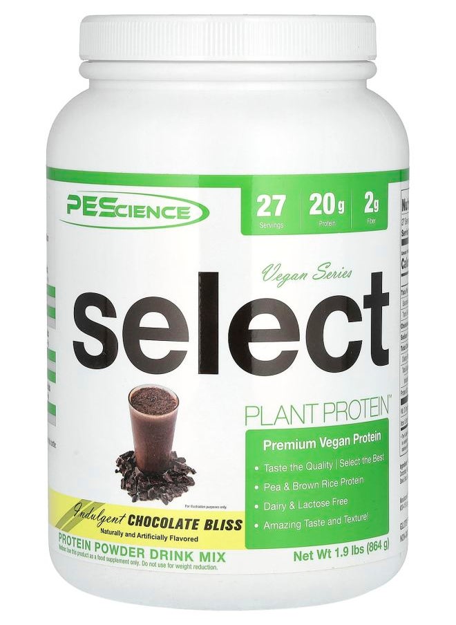 PEScience - Vegan Series Select Plant Protein™ Indulgent Chocolate Bliss 1.9 lbs (864 g) - Image 1