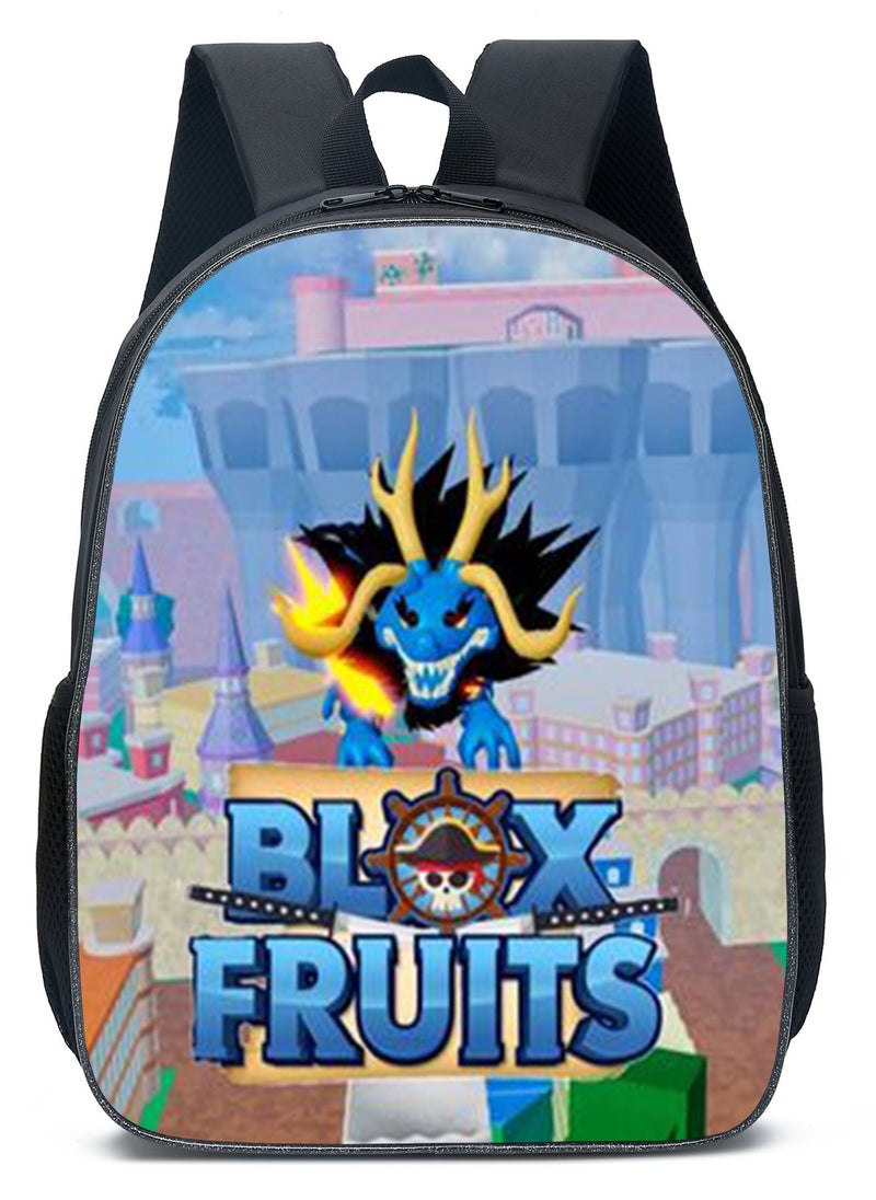 Blox - Blox Fruits Cartoon Backpack Student School Bag - Image 1