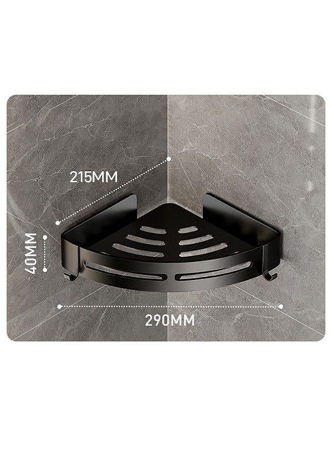 عربست ركن دش الحمام الجرف دش الرف، لا الحفر دش المنظم الحائط منظم التخزين للمطبخ المرحاض النوم، 2 جهاز كمبيوتر شخصى (أسود) - Image 5