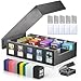 MORCCO Trading Card Storage Box 5Row 3900 CapacityTCG MTG Card Case with Magnetic Lid Commander DisplayTop Loader Storage for Sports CardsIncludes Dividers Dice Box - Image 3
