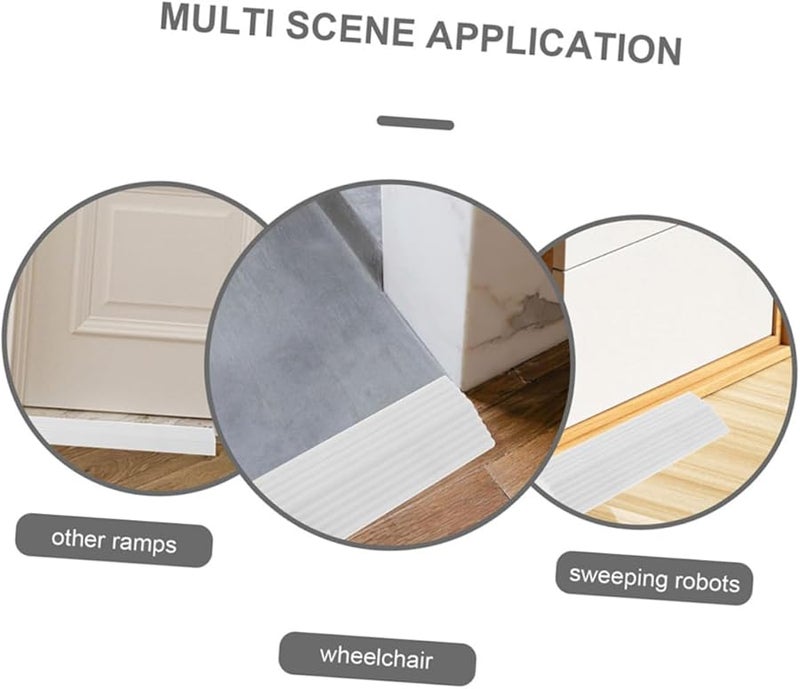 LIFKOME 4pcs Rubber Driveway Ramps for Wheelchairs and Doorways Quick Assembly Home Use - Image 4