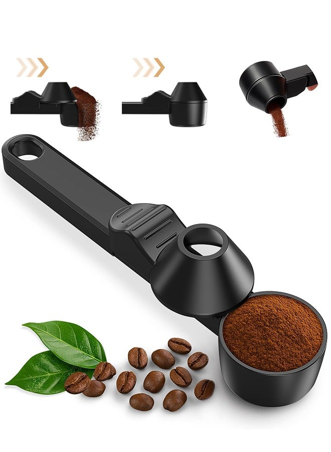 دبليو أف أف أو مغرفة القهوة وقمع لإعادة تعبئة كبسولات القهوة القابلة لإعادة الاستخدام K، ملعقة قياس القهوة بسعة ملعقتين كبيرتين، مغرفة مع قمع للقهوة المطحونة، مسحوق البروتين، الشاي (أسود، عبوة واحدة) - Image 1