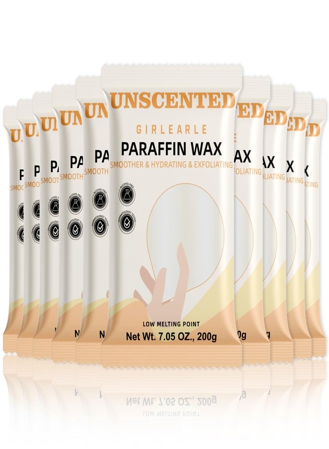 GIRLEARLE Paraffin Wax Refills 10 Packs Unscented for Paraffin Wax Bath Machine - for Dry Cracked Skin on Hands, Feet, Elbows - Moisturizing Hydration to Relieve Stiff Muscles & Joints - Image 1
