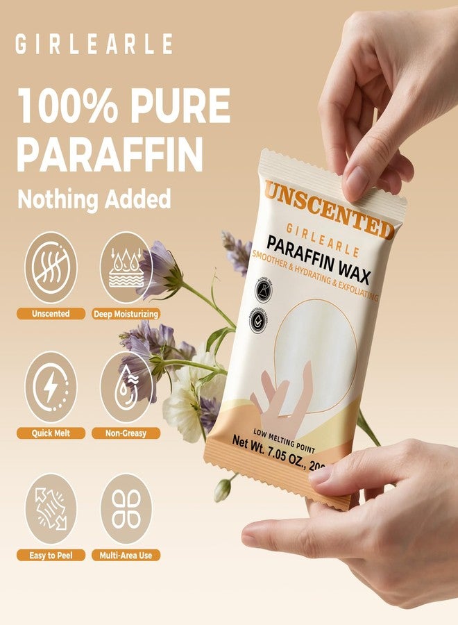 GIRLEARLE Paraffin Wax Refills 10 Packs Unscented for Paraffin Wax Bath Machine - for Dry Cracked Skin on Hands, Feet, Elbows - Moisturizing Hydration to Relieve Stiff Muscles & Joints - Image 2