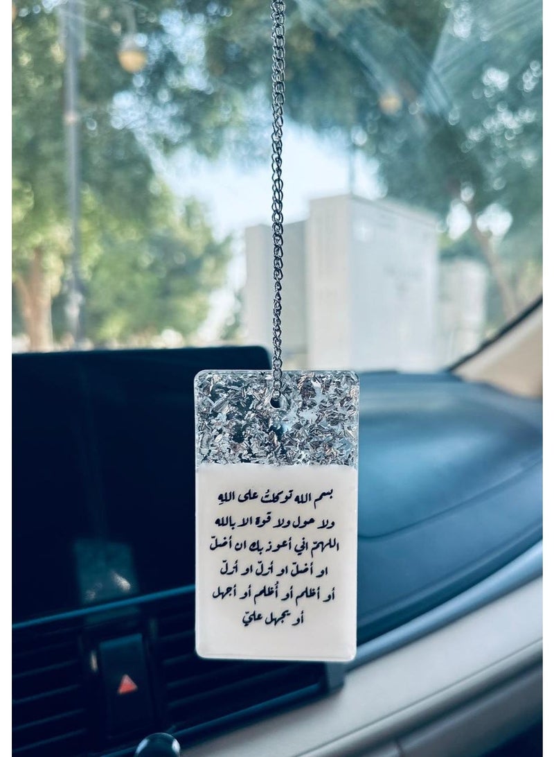 Car decoration pendant with an elegant design form luxurious resin, 9*5.5 cm - Image 5