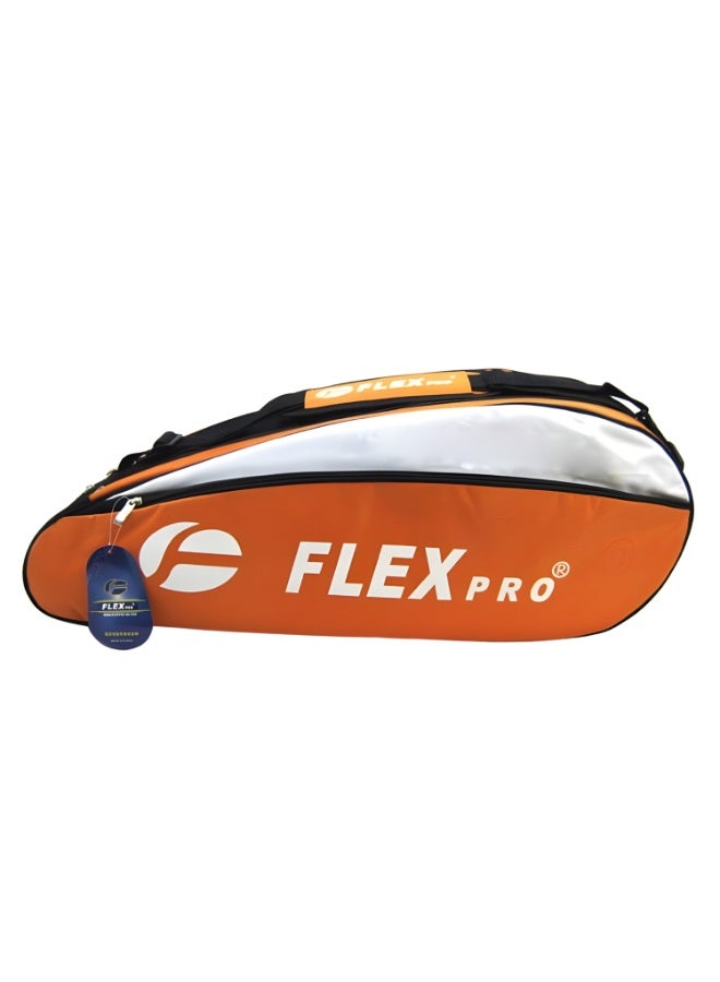 FLEX PRO RACQUET BAG | PRO SERIES | 600D Polyester with PU Lamination | Orange - Image 2
