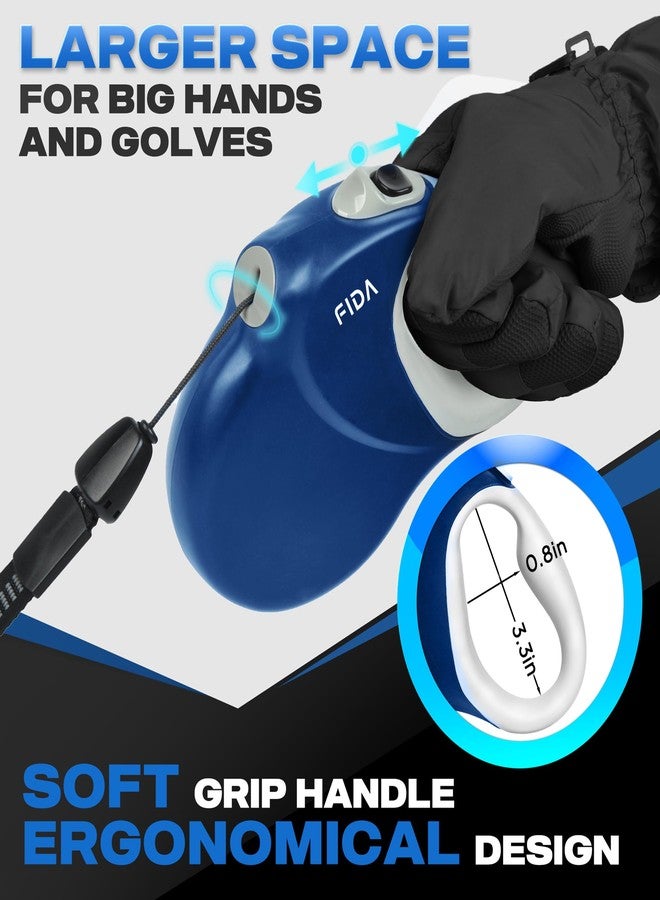 Fida 30ft Upgraded Retractable Dog Leash, Heavy Duty Pet Walking Leash for Medium/Large Breed up to 110 lbs, 360° Tangle-Free Long Retract Dog Lead, Soft Grip, One-Hand Brake, Blue - Image 5