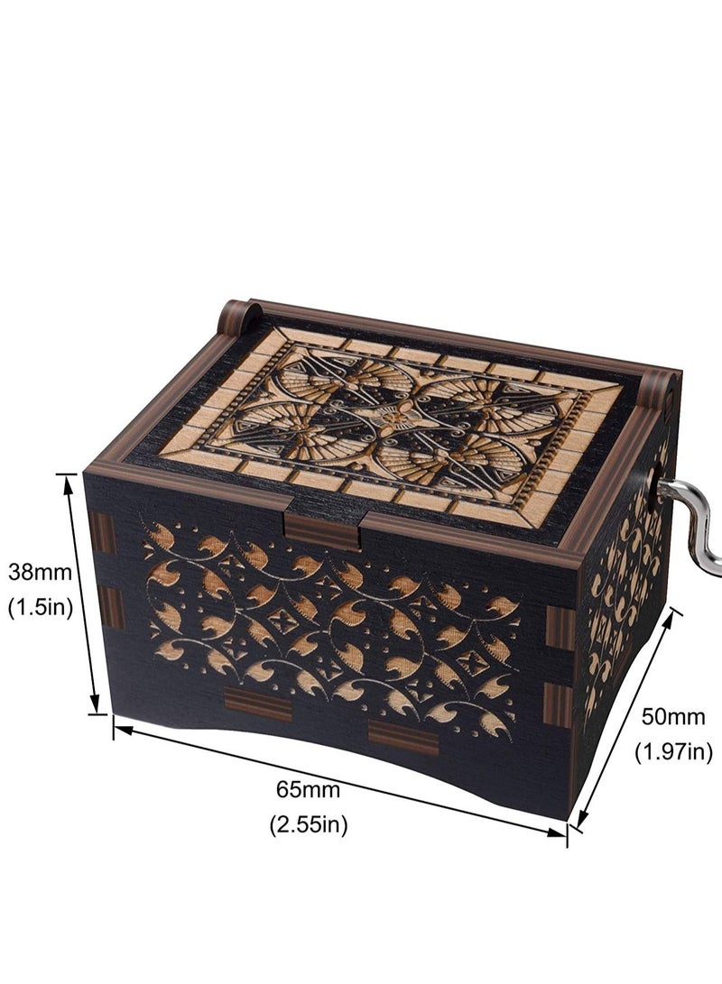 KASTWAVE صندوق موسيقى أنت شمس حياتي هدية لابنتي من الأم خشبي عتيق منقوش اقتباسات ملهمة يدوي عيد ميلاد - Image 3