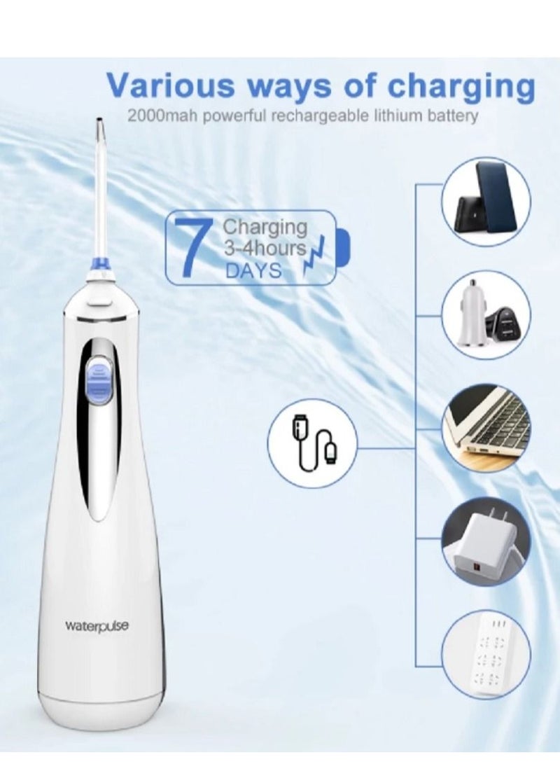 Waterpulse V400 جهاز الري بالفم المحمول USB قابل لإعادة الشحن جهاز تنظيف الأسنان بنفث الماء خزان المياه مقاوم للماء منظف تبييض الأسنان - Image 3
