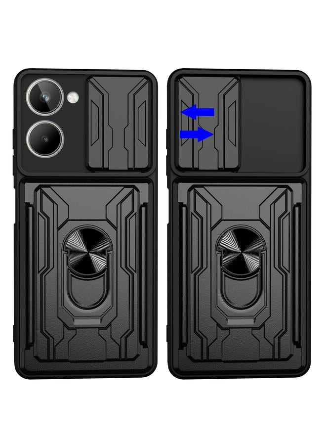 اس-توب جراب لهاتف Realme 10 4G، جراب من مادة TPU+PC مع فتحة بطاقة، مع حماية من الانزلاق - Image 3