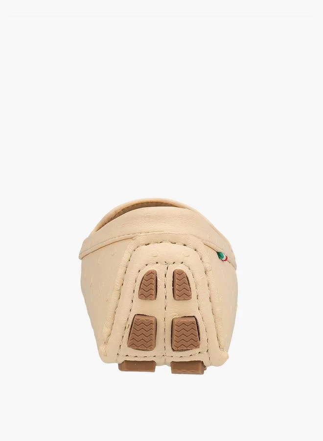 Renzo Ruganni BEIGE Women Metallic Accent Loafers for Women | Best Price UAE