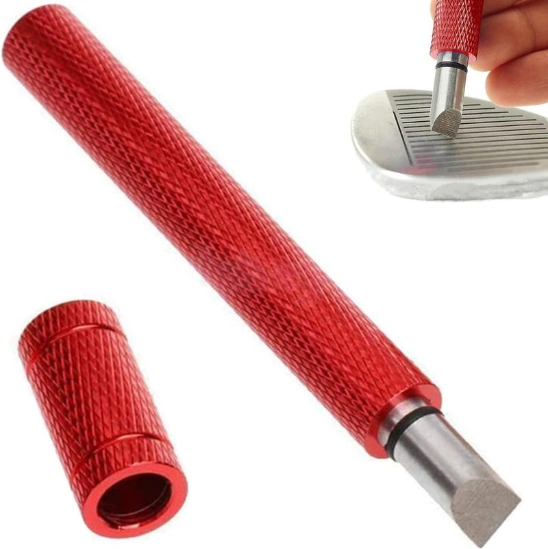 JCZD مبراة وتنظيف أخاديد الجولف، أداة تنظيف وشحذ أخاديد مضارب الجولف، إكسسوارات جولف مانعة للانزلاق للمضارب القصيرة والحديدية، مناسبة للأخاديد على شكل U وV، إكسسوارات جولف - Image 1