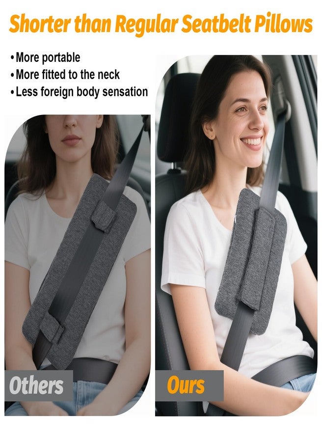 RoamReady Seat Belt Pillow for Mastectomy Post-Surgery, Heart Surgery Recovery Support Cushion Pad for Chest Chemo Port Pacemaker Bypass Hysterectomy Recovery Gifts for Women (Dark Gray) - Image 4